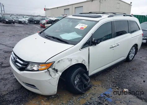2016 Honda Odyssey Ex-L из США, поврежденный, VIN 5FNRL5H6XGB090788